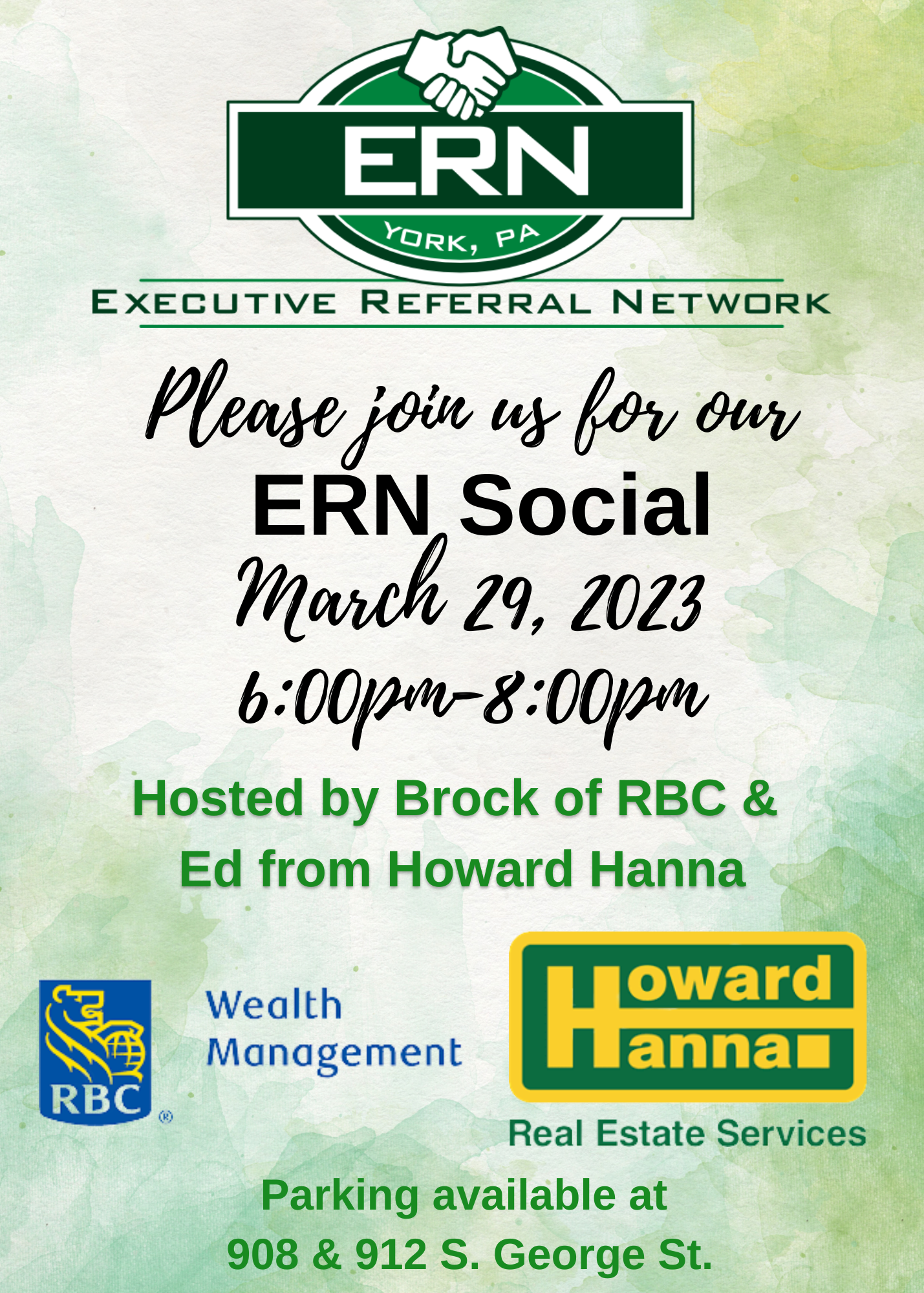Please join us for our ERN social March 29, 2023 600pm-800pm